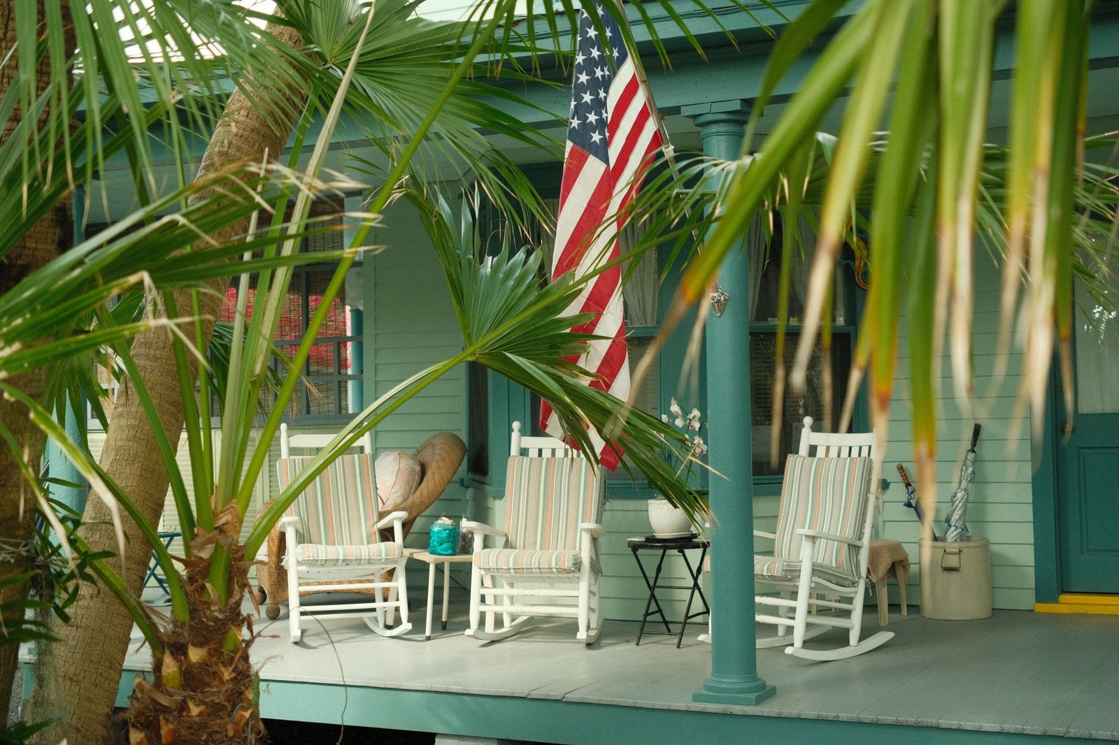 American flag at a veteran family home, symbolizing VA health care priority for cancer patients