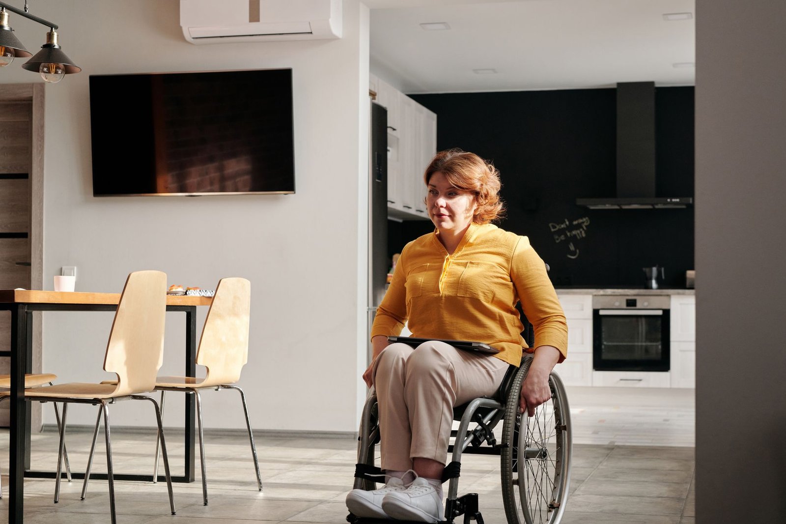 Accessible home entrance ramp of the kind funded by VA home modification grants
