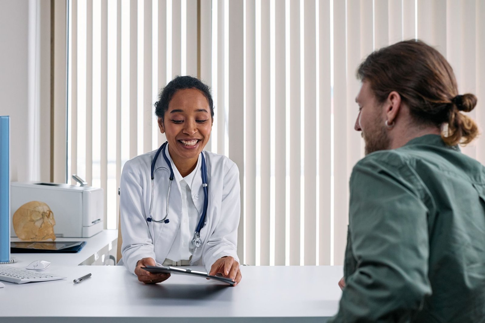 A physician discussing housebound and aid and attendance status, part of Special Monthly Compensation for mesothelioma claims